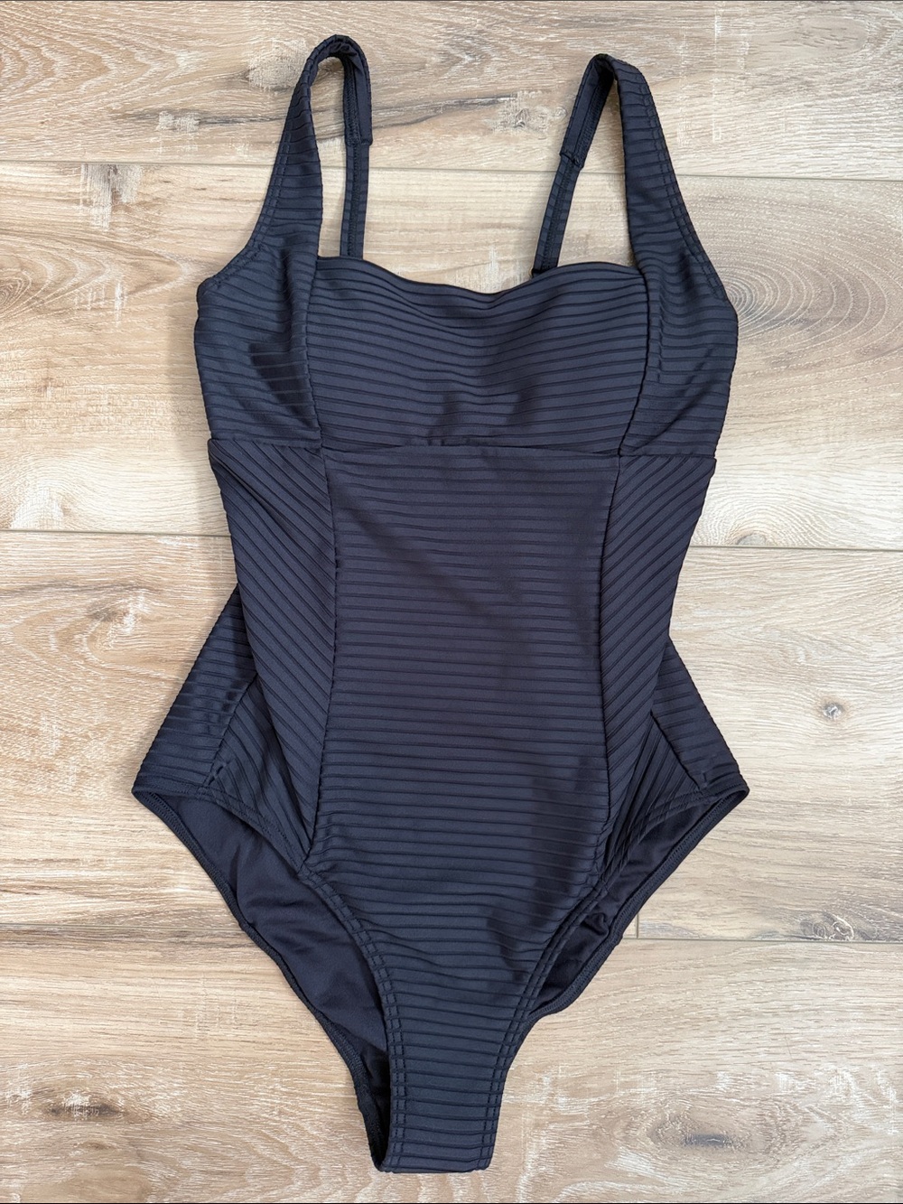 Ripcurl Classic Black Ribbed One-Piece Swimsuit - Women Swim